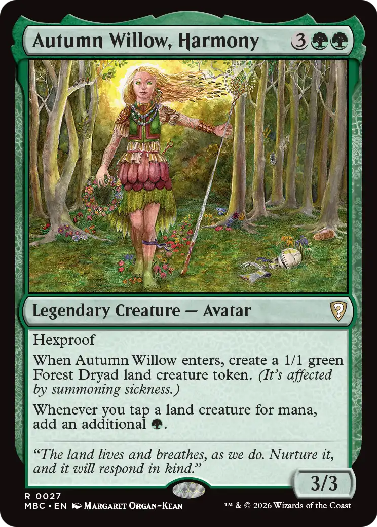 Autumn Willow, Harmony card image